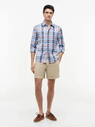 Camisa de xadrez de corte regular para o dia a dia