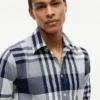 Camisa de xadrez de corte regular para o dia a dia