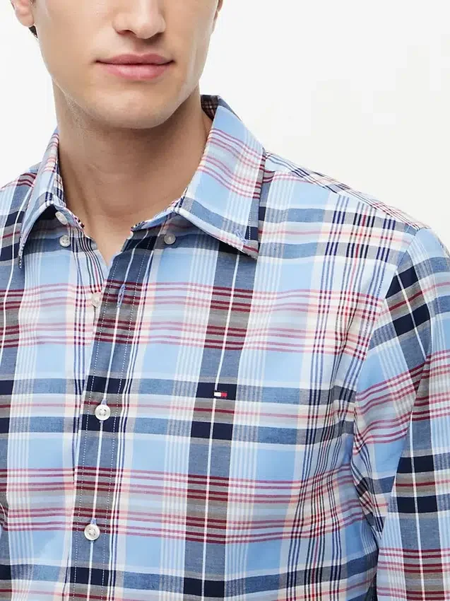 Camisa de xadrez de corte regular para o dia a dia Camisa de xadrez de corte regular para o dia a dia