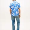 Camisa em mistura de algodão e linho com estampado tropical Camisa em mistura de algodão e linho com estampado tropical