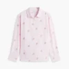 Camisa em mistura de linho com monograma por toda a peça Camisa em mistura de linho com monograma por toda a peça