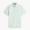 Camisa estampada em mistura de algodão e linho Camisa estampada em mistura de algodão e linho