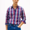 Camisa Flex com xadrez multicolorido e corte regular Camisa Flex com xadrez multicolorido e corte regular