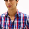 Camisa Flex com xadrez multicolorido e corte regular Camisa Flex com xadrez multicolorido e corte regular