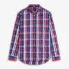 Camisa Flex com xadrez multicolorido e corte regular Camisa Flex com xadrez multicolorido e corte regular