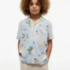 Camisa infantil com estampado floral