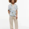 Camisa infantil com estampado floral
