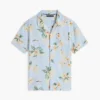 Camisa infantil com estampado floral
