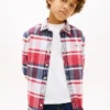 Camisa infantil de oxford elástica xadrez Camisa infantil de oxford elástica xadrez