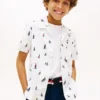 Camisa infantil elástica com padrão de vela