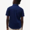 Camisa infantil em mistura de linho e algodão