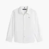 Camisa infantil em mistura de linho e algodão