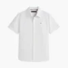 Camisa infantil em mistura de linho e algodão