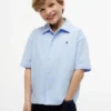 Camisa infantil em seersucker
