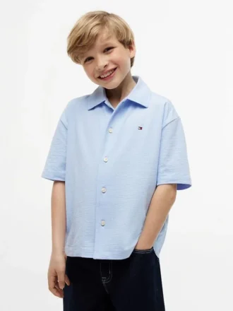 Camisa infantil em seersucker