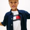Camisa infantil em seersucker