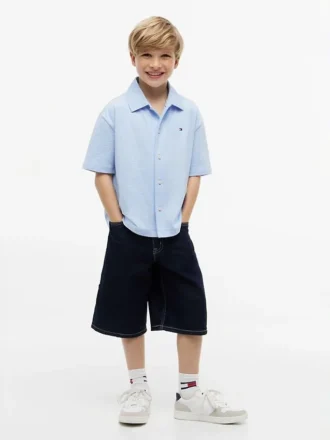 Camisa infantil em seersucker
