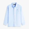 Camisa infantil folgada em mistura de linho