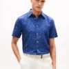 Camisa Jacquard com Estampado de Palmeiras Camisa Jacquard com Estampado de Palmeiras