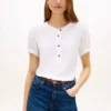 Camisa leve com franzido Camisa leve com franzido