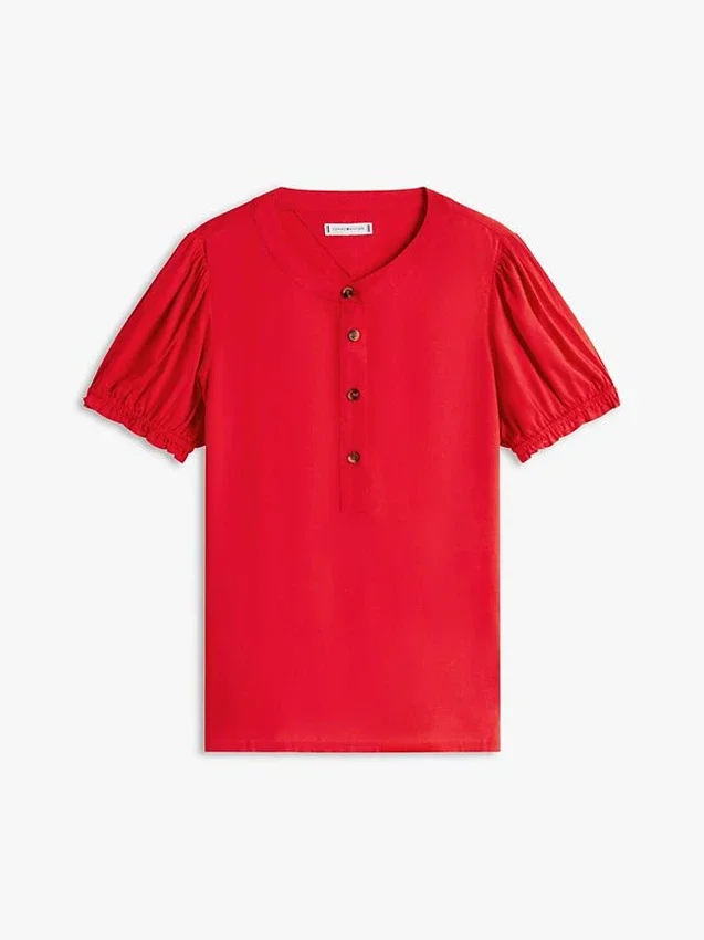Camisa leve com franzido Camisa leve com franzido