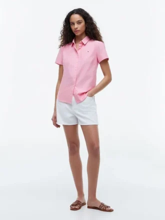 Camisa Oxford de manga curta