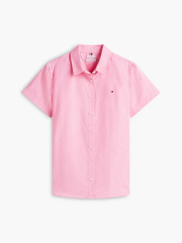 Camisa Oxford de manga curta Camisa Oxford de manga curta