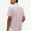 Camisa Oxford de manga curta às riscas Camisa Oxford de manga curta às riscas