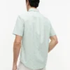Camisa Oxford de manga curta às riscas Camisa Oxford de manga curta às riscas