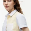 Camisa Oxford elástica com riscas mistas Camisa Oxford elástica com riscas mistas
