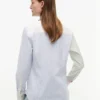 Camisa Oxford elástica com riscas mistas Camisa Oxford elástica com riscas mistas