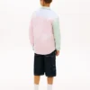 Camisa Oxford elástica com riscas mistas para criança Camisa Oxford elástica com riscas mistas para criança