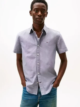 Camisa Oxford elástica de corte regular