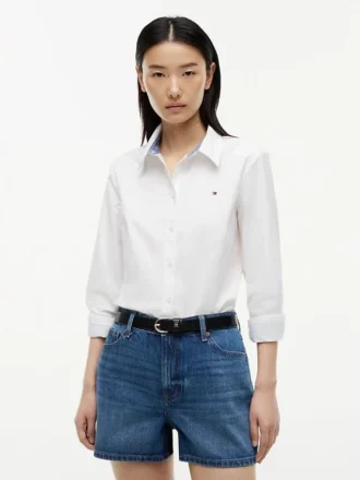 Camisa Oxford elástica de corte regular