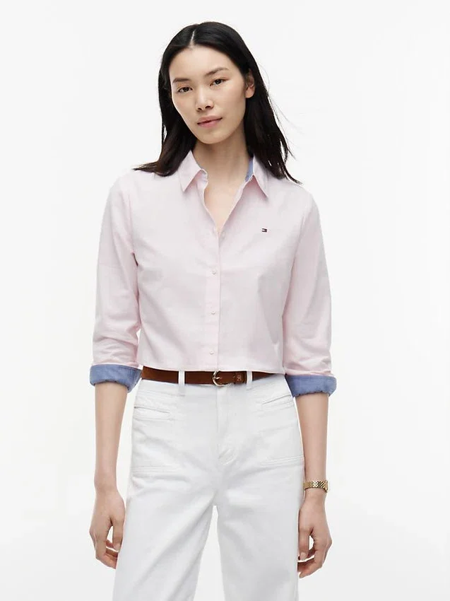 Camisa Oxford elástica de corte regular Camisa Oxford elástica de corte regular
