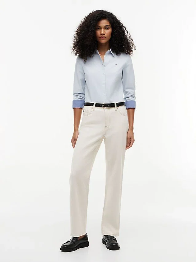 Camisa Oxford elástica de corte regular Camisa Oxford elástica de corte regular