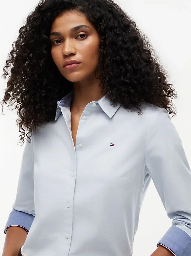 Camisa Oxford elástica de corte regular Camisa Oxford elástica de corte regular