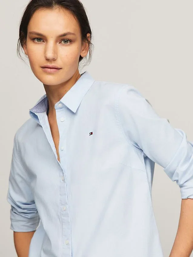 Camisa Oxford elástica de corte regular Camisa Oxford elástica de corte regular