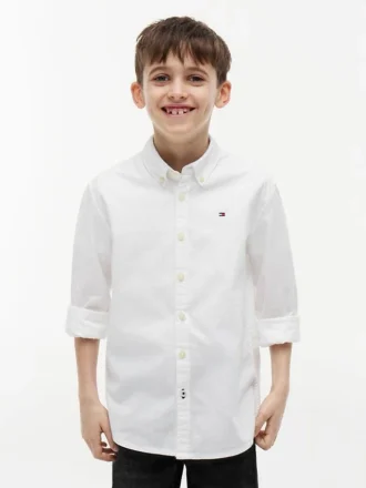 Camisa Oxford elástica para criança