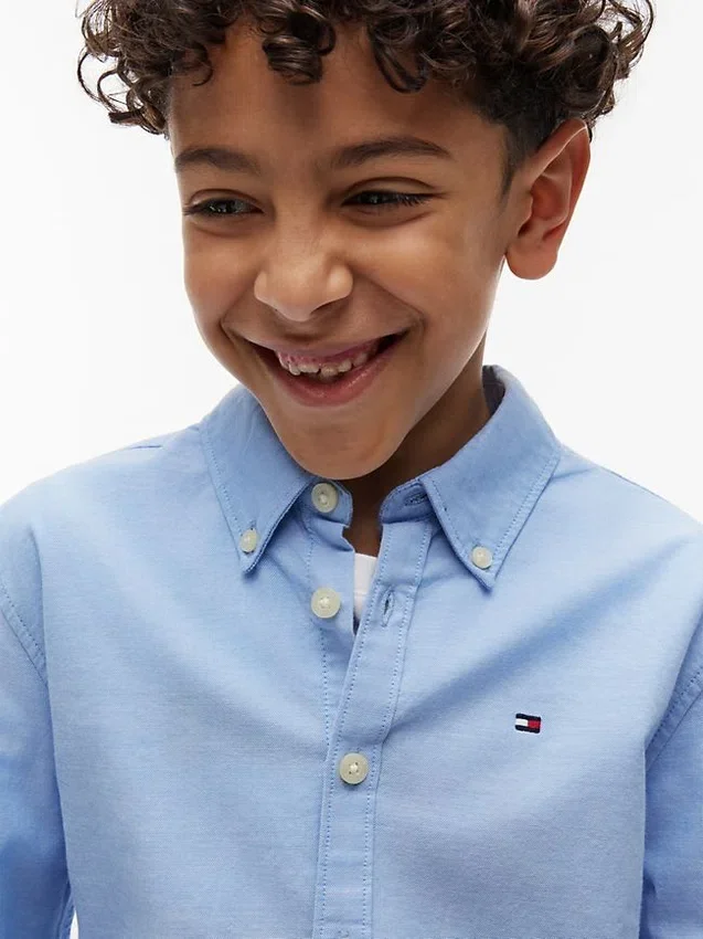 Camisa Oxford elástica para criança Camisa Oxford elástica para criança