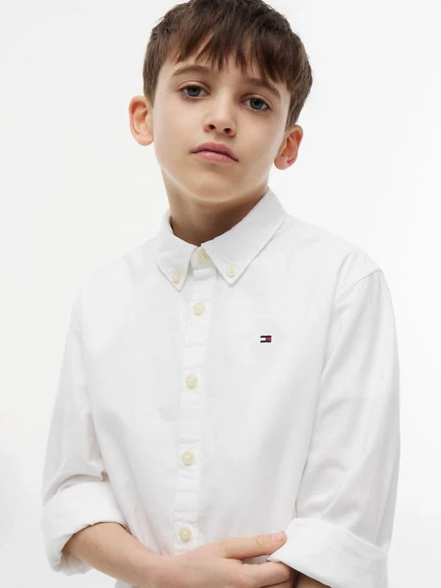Camisa Oxford elástica para criança Camisa Oxford elástica para criança