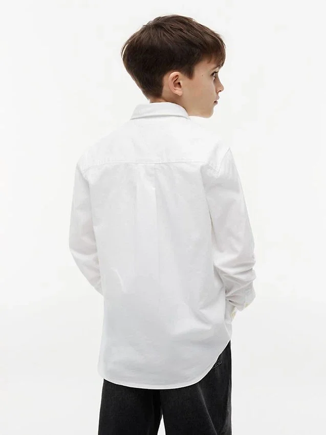 Camisa Oxford elástica para criança Camisa Oxford elástica para criança