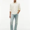 Camisa Oxford elástica às riscas com corte regular Camisa Oxford elástica às riscas com corte regular