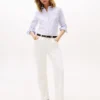 Camisa Oxford elástica às riscas com corte regular Camisa Oxford elástica às riscas com corte regular