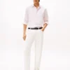 Camisa Oxford elástica às riscas com corte regular Camisa Oxford elástica às riscas com corte regular