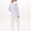 Camisa Oxford elástica às riscas com corte regular Camisa Oxford elástica às riscas com corte regular