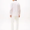 Camisa Oxford elástica às riscas com corte regular Camisa Oxford elástica às riscas com corte regular