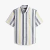 Camisa Oxford elástica às riscas com corte regular Camisa Oxford elástica às riscas com corte regular