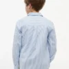 Camisa Oxford elástica às riscas para criança Camisa Oxford elástica às riscas para criança
