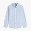 Camisa Oxford elástica às riscas para criança Camisa Oxford elástica às riscas para criança